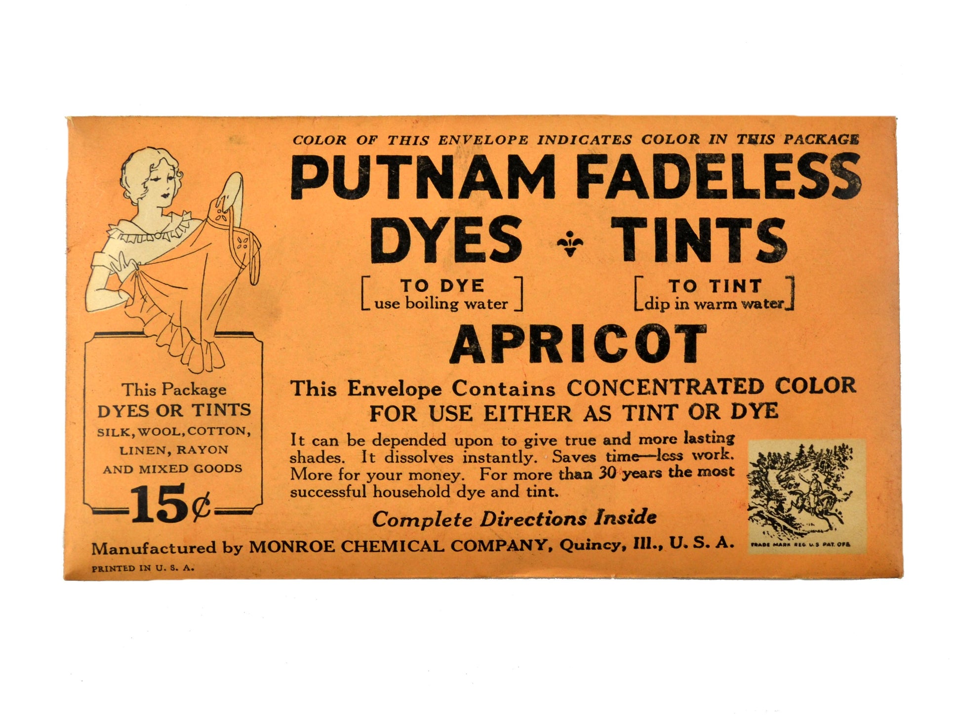 Vintage Putnam Fadeless Fabric Dyes and Tints Packet Choice - Avid Vintage