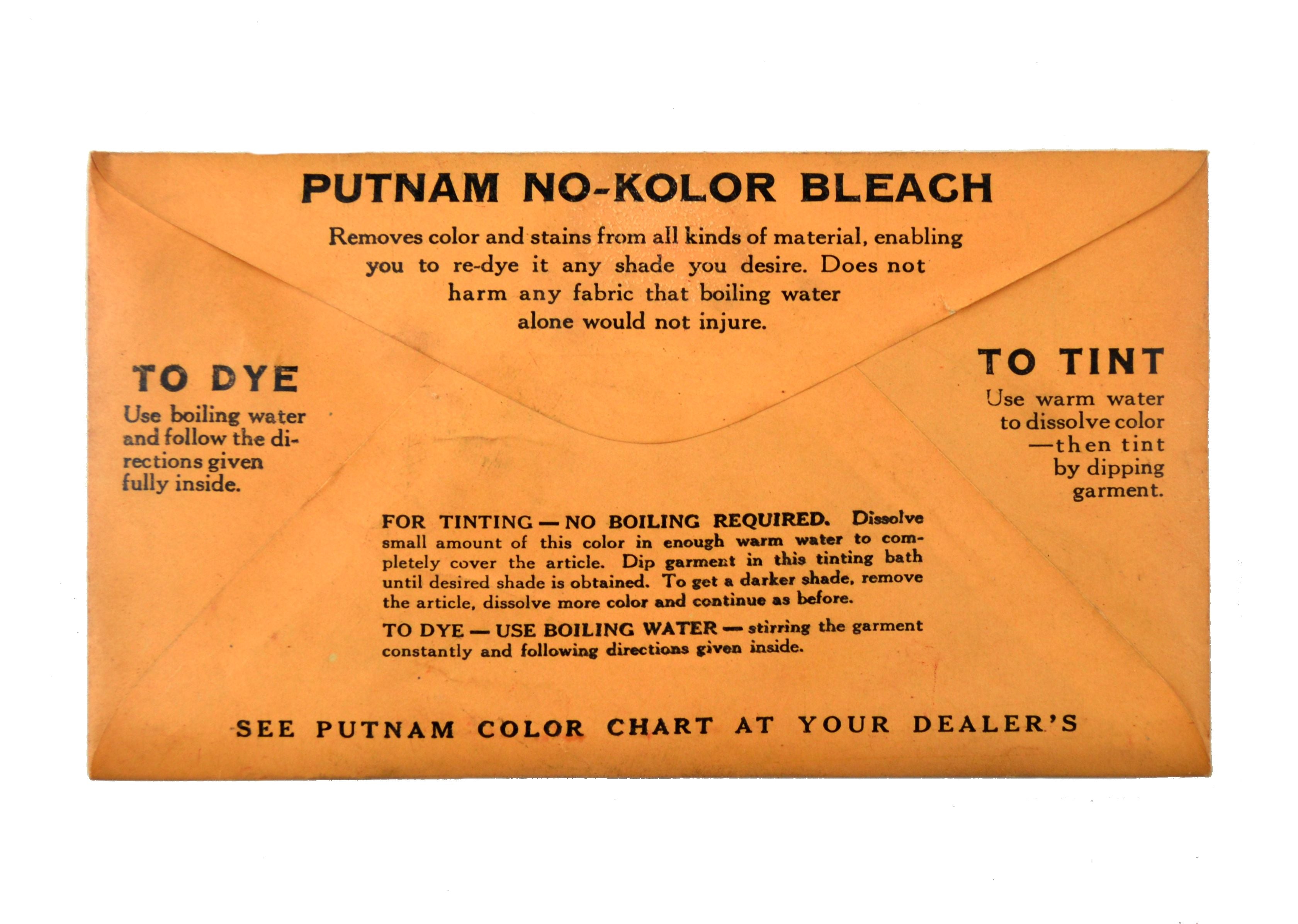 Vintage Putnam Fadeless Fabric Dyes and Tints Packet Choice - Avid Vintage