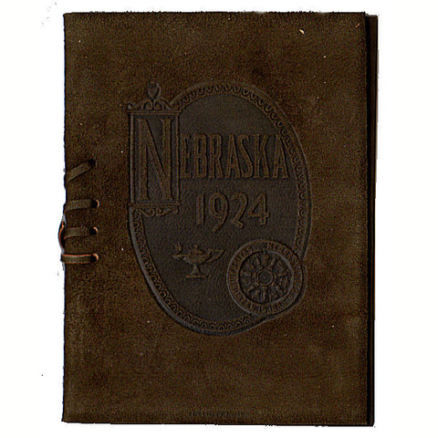 Vintage 1924 University of Nebraska Graduation Commencement Program Leather Booklet - Avid Vintage