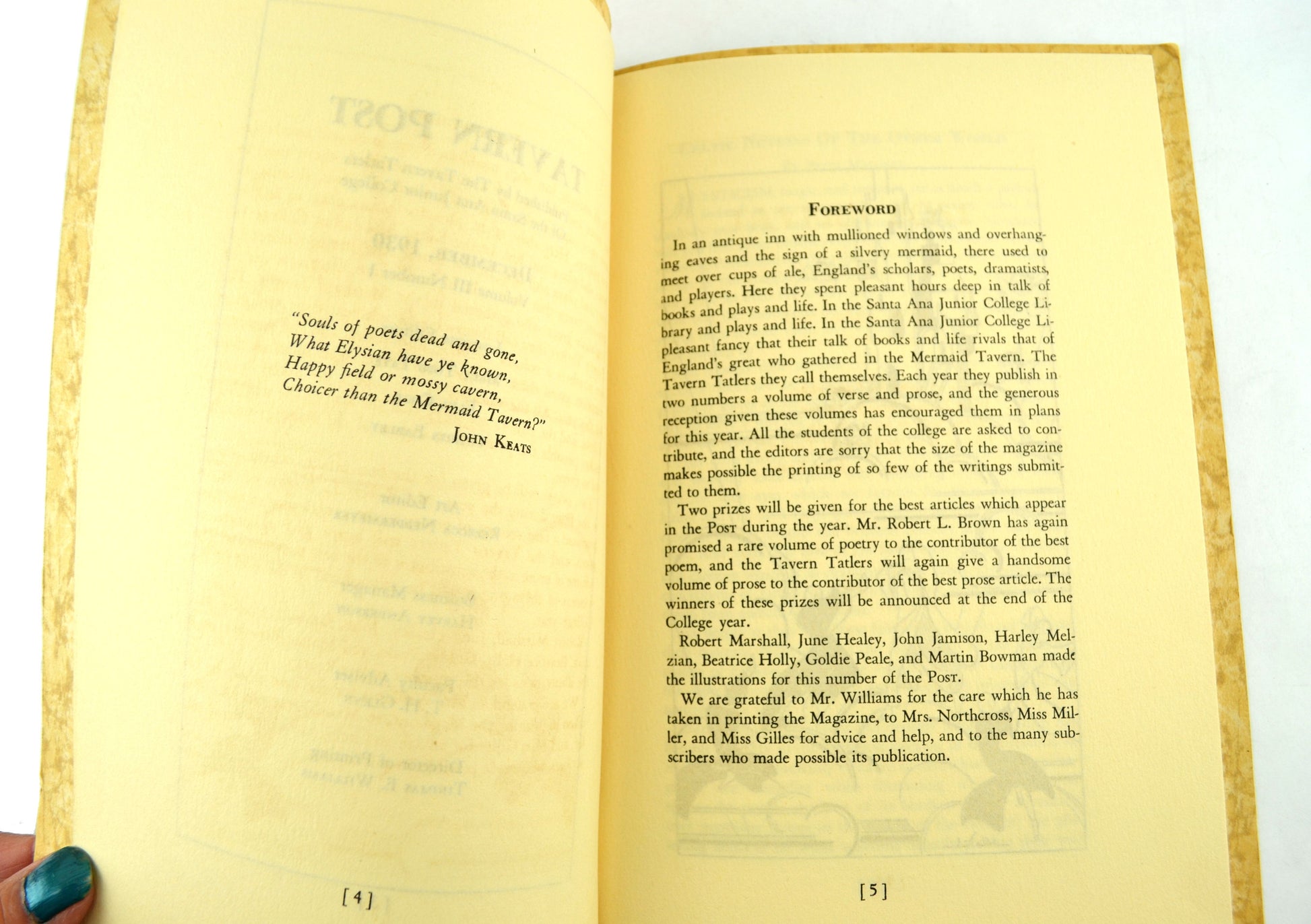 1930 Tavern Post by Tavern Tattlers Santa Ana Junior College Poetry Book Vol 3 No 1 - Avid Vintage