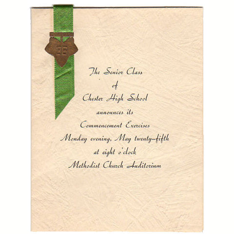 Vintage Class of 1936 Chester Nebraska Graduation Announcement - Avid Vintage