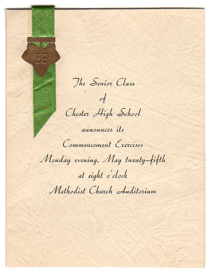Vintage Class of 1936 Chester Nebraska Graduation Announcement - Avid Vintage