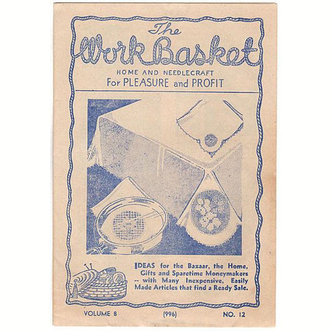 Vintage 1943 Workbasket Magazine Vol 8 No 12 - Avid Vintage