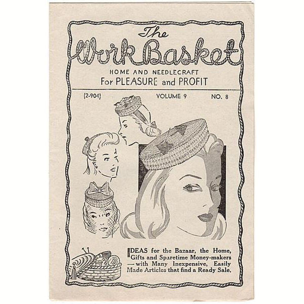 Vintage 1944 Workbasket Magazine Vol 9 No 8 - Avid Vintage