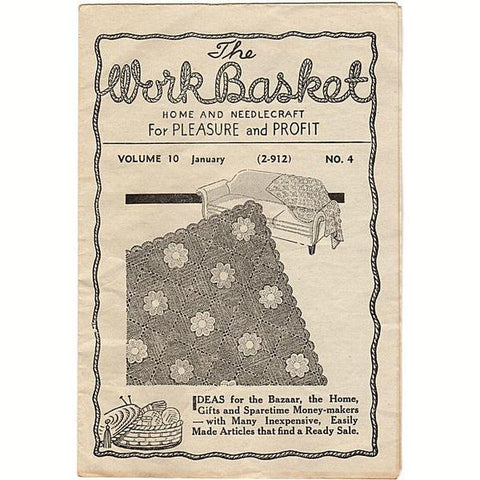Vintage Work Basket Magazine January 1945 Volume 10 No 4 - Avid Vintage
