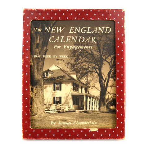 Vintage 1946 The New England Calendar for Engagements Samuel Chamberlain Book - Avid Vintage