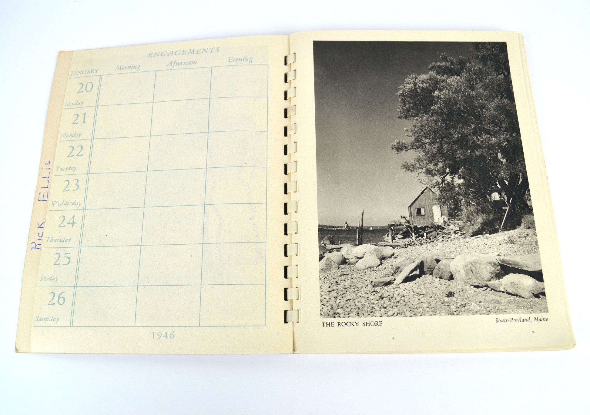 Vintage 1946 The New England Calendar for Engagements Samuel Chamberlain Book - Avid Vintage