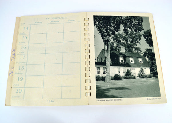 Vintage 1946 The New England Calendar for Engagements Samuel Chamberlain Book - Avid Vintage