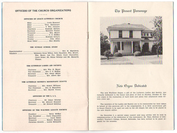 1948 Grace Lutheran Church Fairbury Nebraska Anniversary History Booklet - Avid Vintage