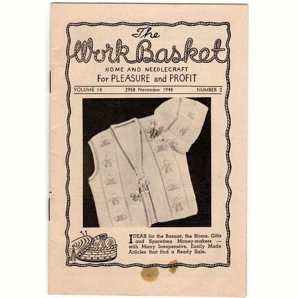 Vintage Workbasket Magazine November 1948 Volume 14 No 2 - Avid Vintage