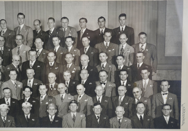 1950 Scottish Rite Lincoln Nebraska Masonic Framed Photograph with Member Names - Avid Vintage