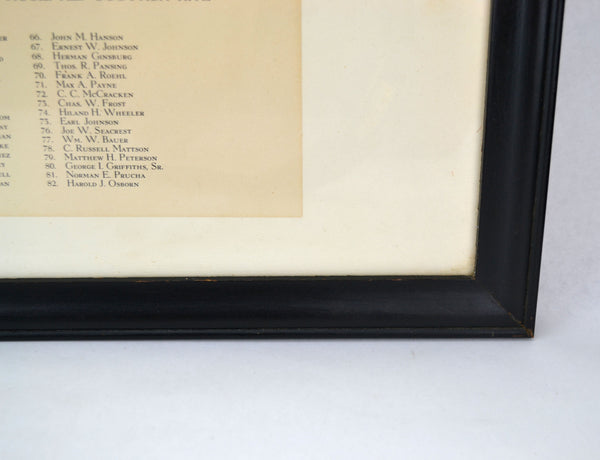 1950 Scottish Rite Lincoln Nebraska Masonic Framed Photograph with Member Names - Avid Vintage