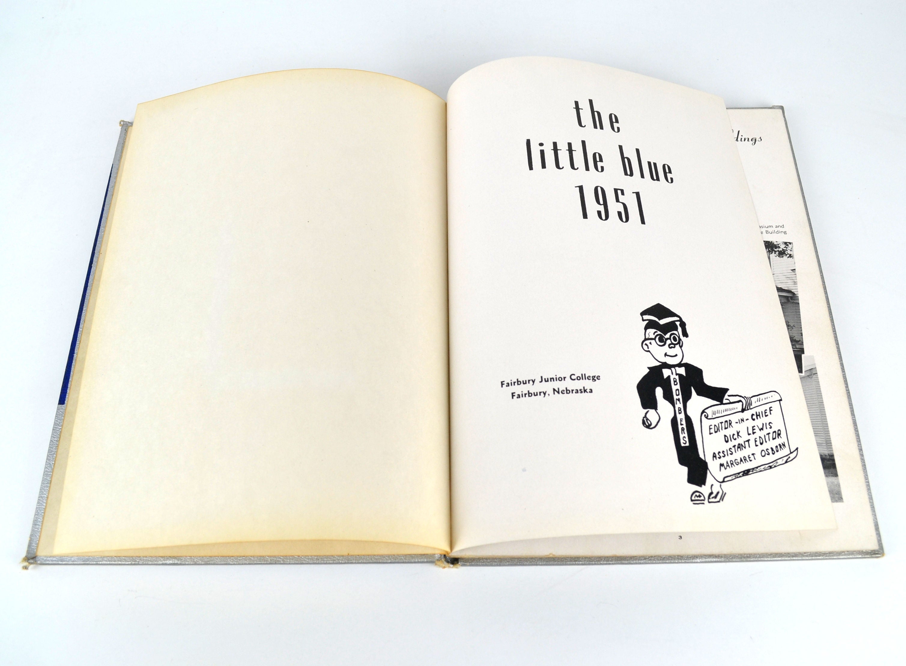 Vintage 1951 Fairbury Nebraska Junior College Yearbook The Little Blue - Avid Vintage