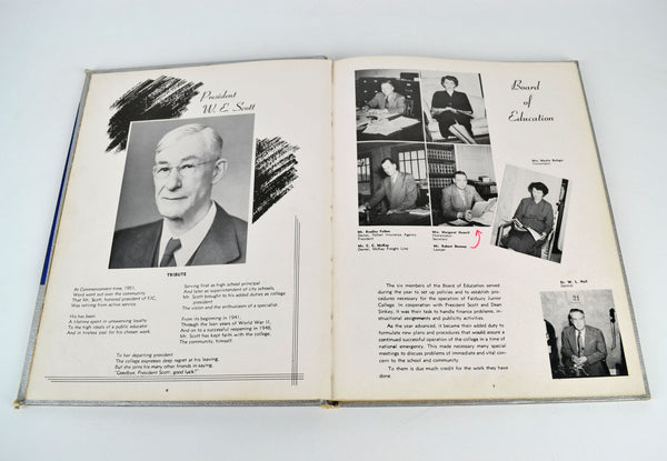 Vintage 1951 Fairbury Nebraska Junior College Yearbook The Little Blue - Avid Vintage