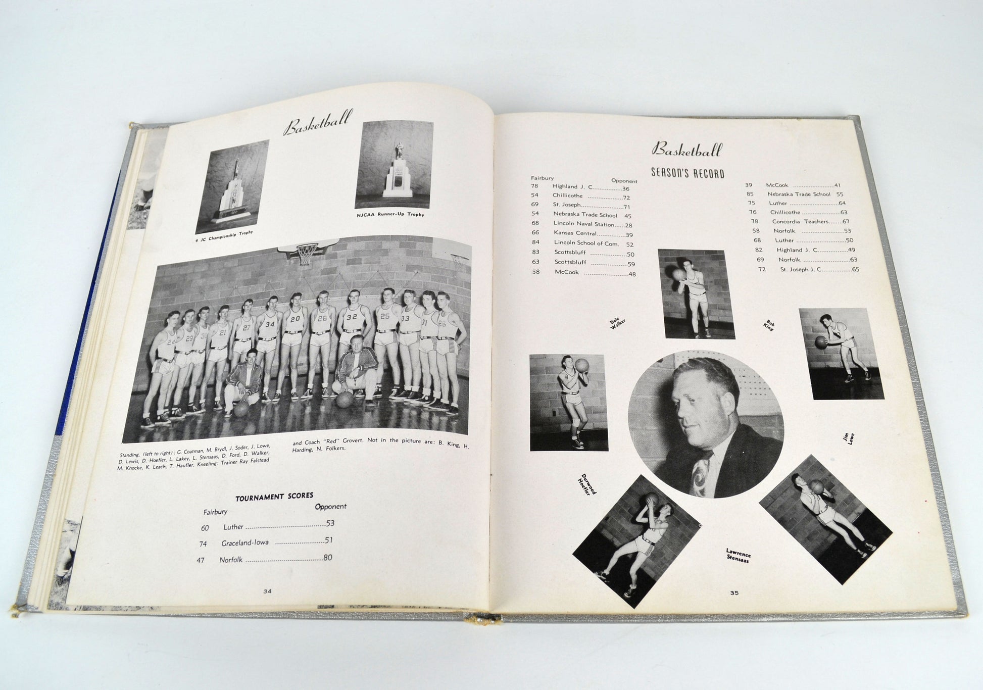 Vintage 1951 Fairbury Nebraska Junior College Yearbook The Little Blue - Avid Vintage