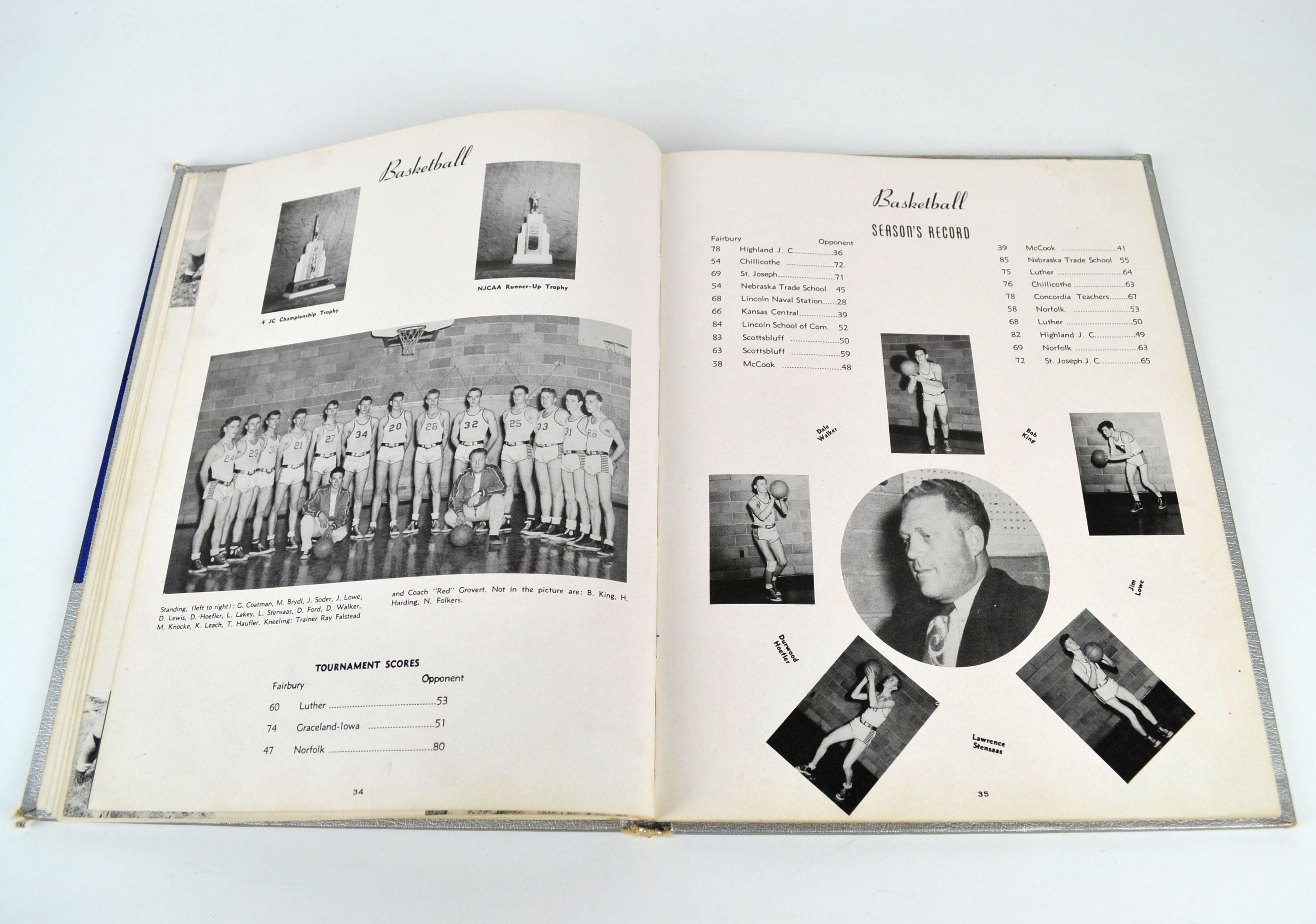 Vintage 1951 Fairbury Nebraska Junior College Yearbook The Little Blue - Avid Vintage