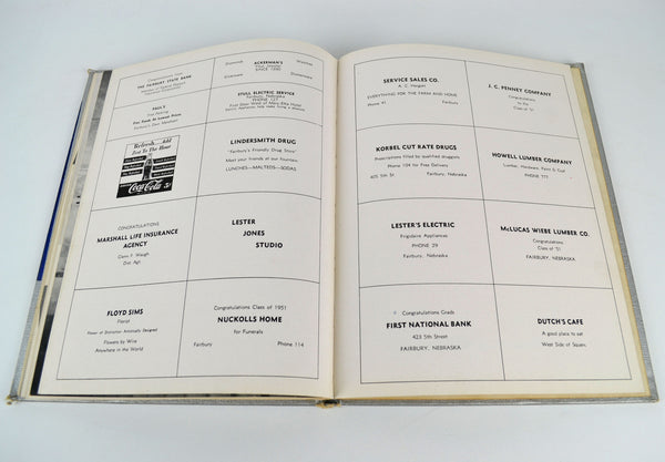 Vintage 1951 Fairbury Nebraska Junior College Yearbook The Little Blue - Avid Vintage