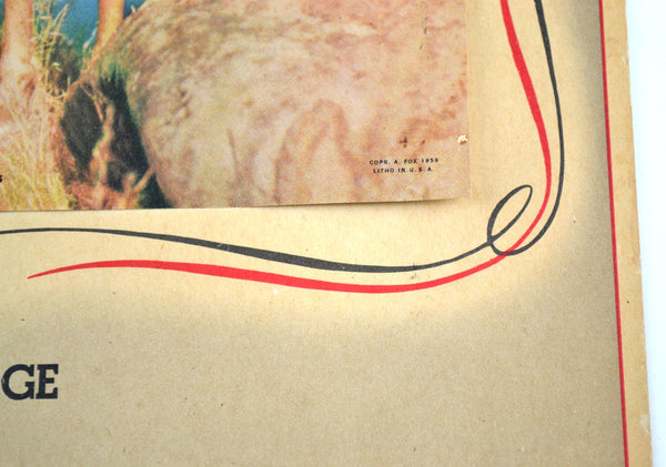 1959 Hill's Garage Nebraska Calendar Top Western Champs Woman and Horse - Avid Vintage