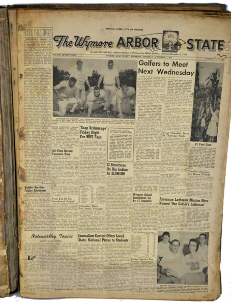 Vintage 1960-61 Wymore Nebraska Arbor State Bound Newspaper Collection - Avid Vintage