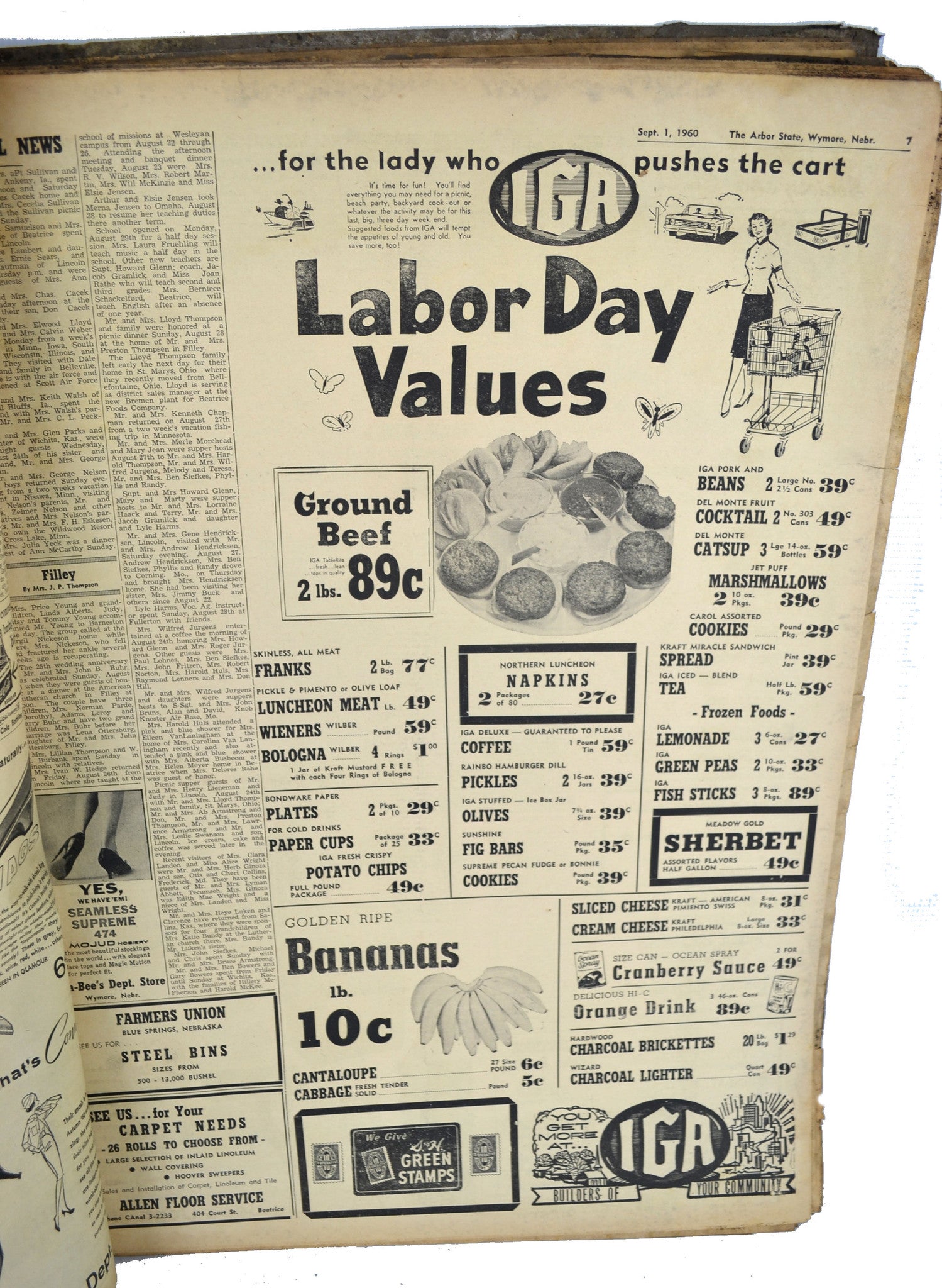 Vintage 1960-61 Wymore Nebraska Arbor State Bound Newspaper Collection - Avid Vintage