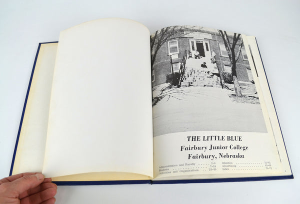 Vintage 1961 Fairbury Nebraska College Yearbook The Little Blue Photos History - Avid Vintage