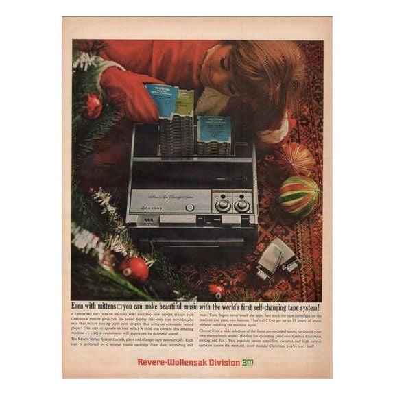 Vintage Revere Tape Player 1963 Magazine Print Ad Electronics Self Changing Tape Recorder