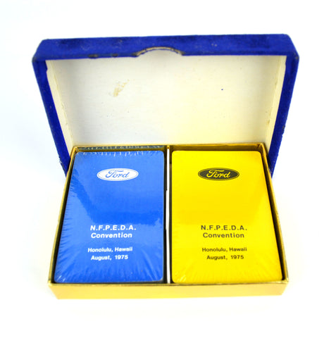 Vintage Boxed Set of Playing Cards 1975 Ford Motor Co. Honolulu Hawaii Convention - Avid Vintage