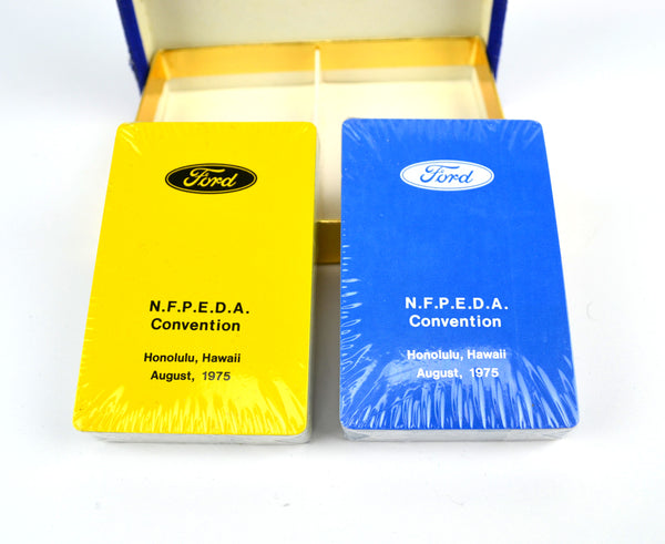 Vintage Boxed Set of Playing Cards 1975 Ford Motor Co. Honolulu Hawaii Convention - Avid Vintage