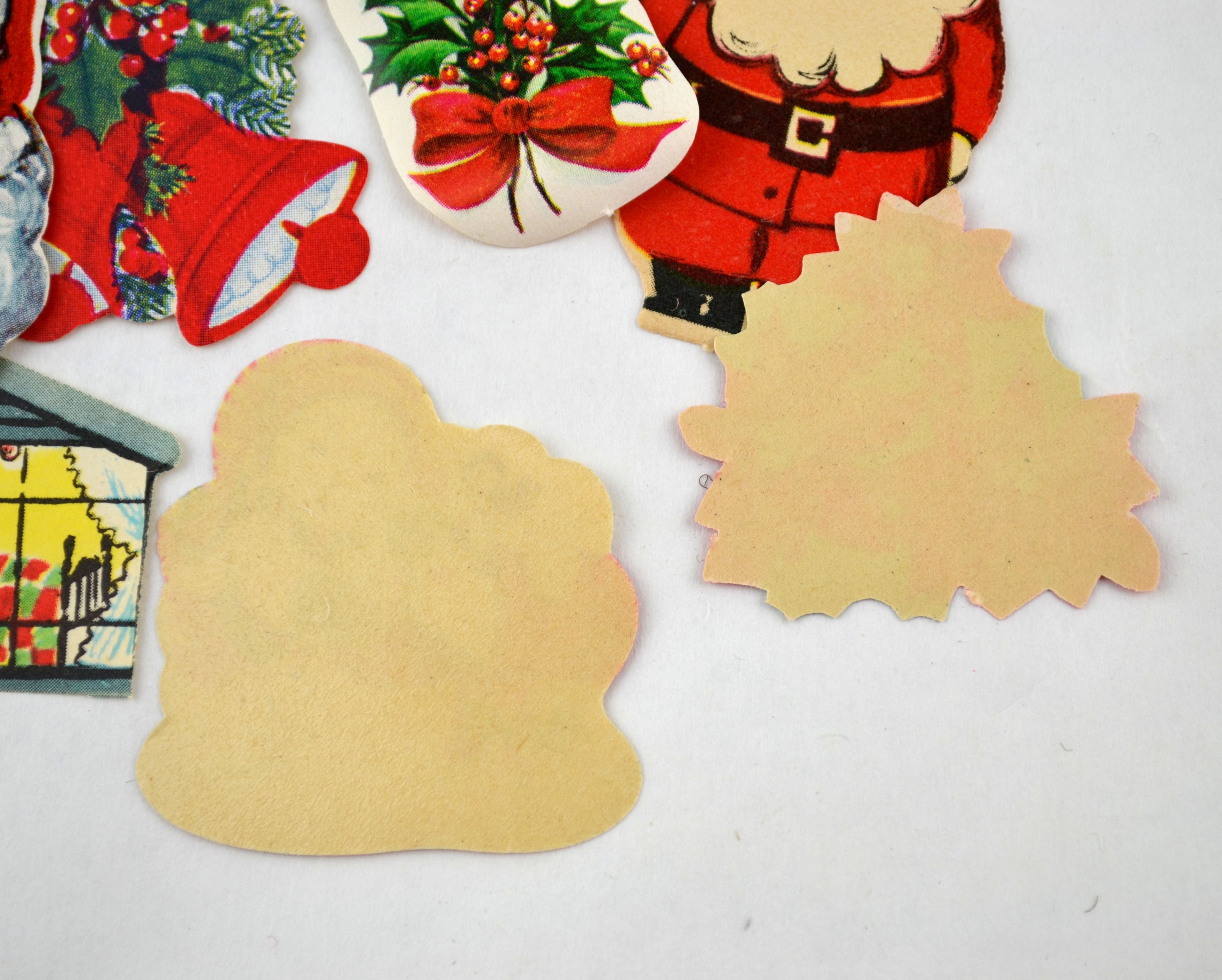 Vintage Christmas Santa in Snow Stickers