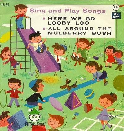 Vintage Childrens Record Sing and Play Songs 1960s Peter Pan 45 - Avid Vintage