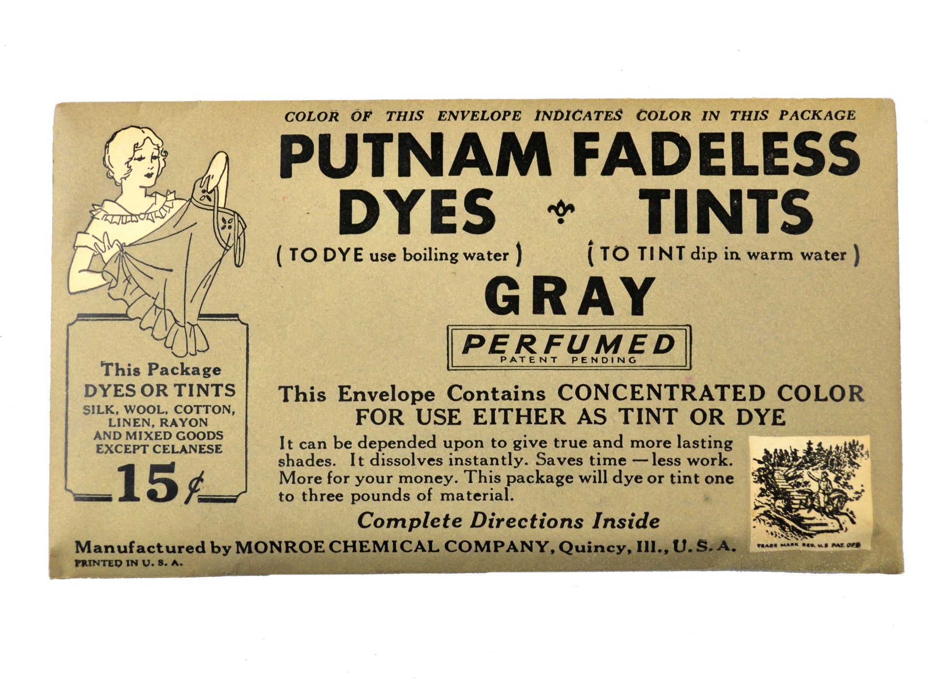 Vintage Putnam Fadeless Fabric Dyes and Tints Packet Choice - Avid Vintage
