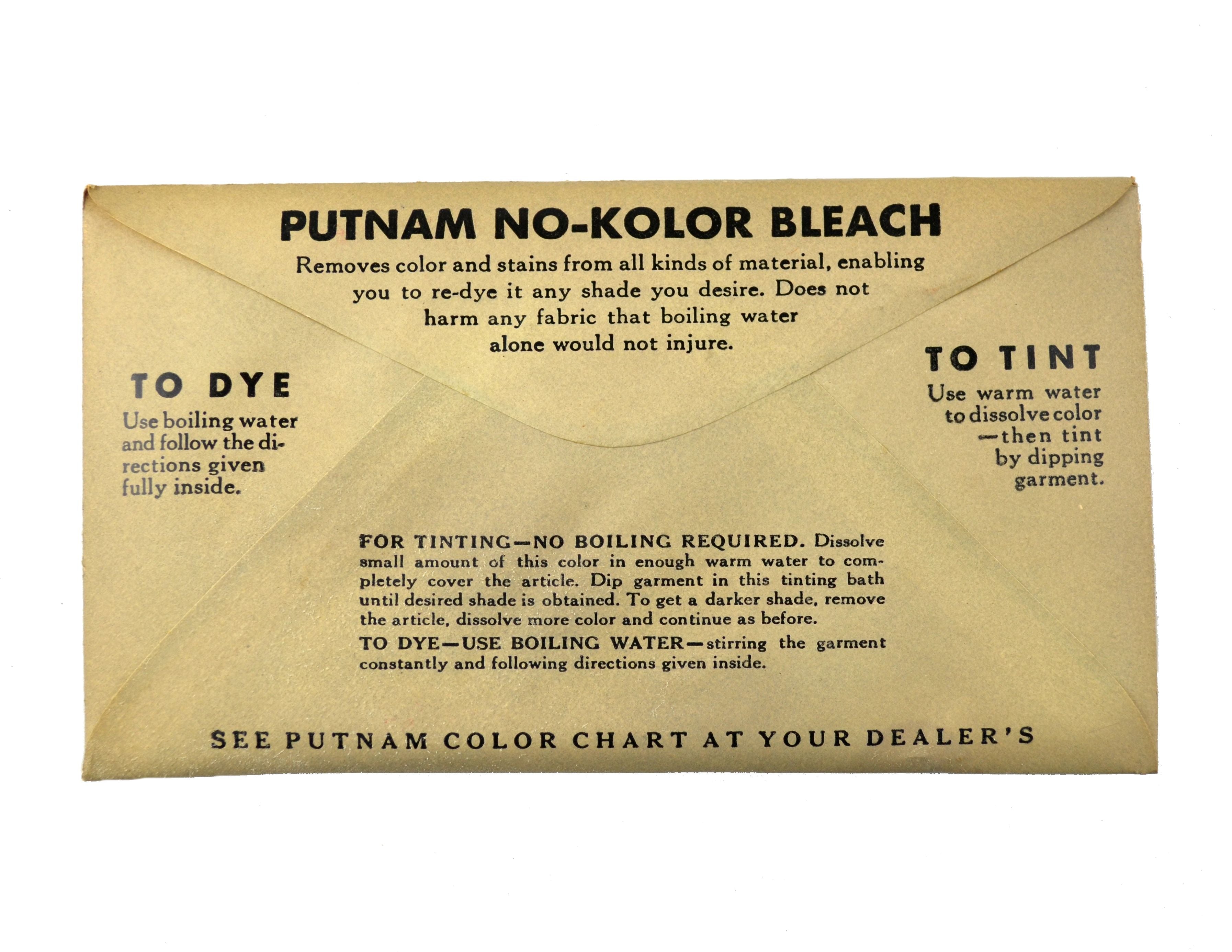 Vintage Putnam Fadeless Fabric Dyes and Tints Packet Choice - Avid Vintage