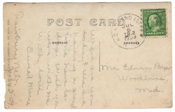 Antique RPPC Fairbury Nebraska Dirt Street East of Square 1909 Town View - Avid Vintage