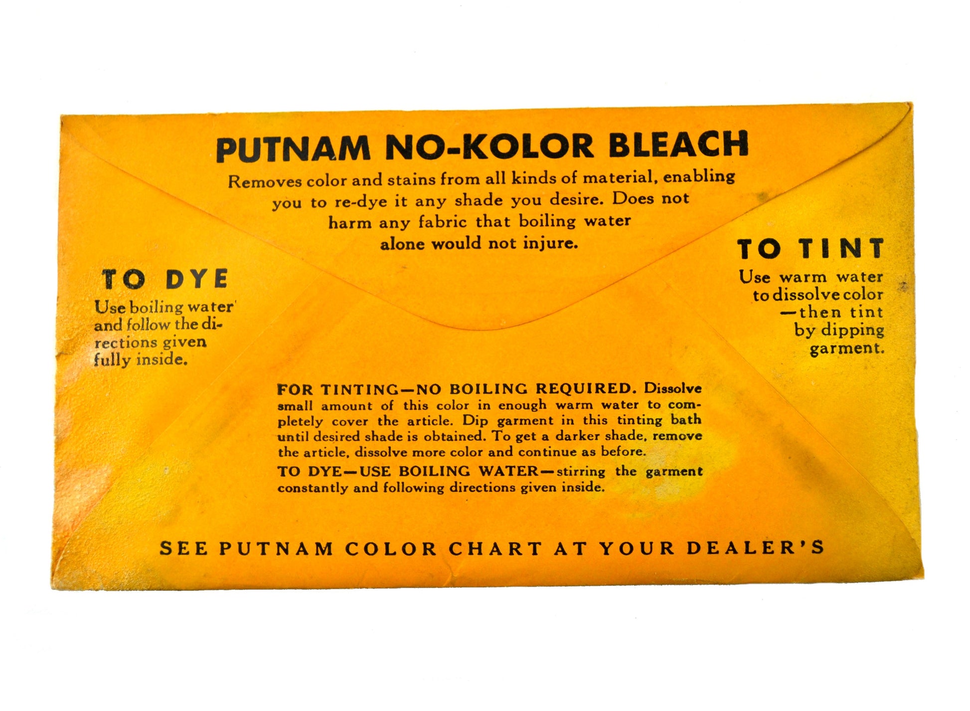 Vintage Putnam Fadeless Fabric Dyes and Tints Packet Choice - Avid Vintage