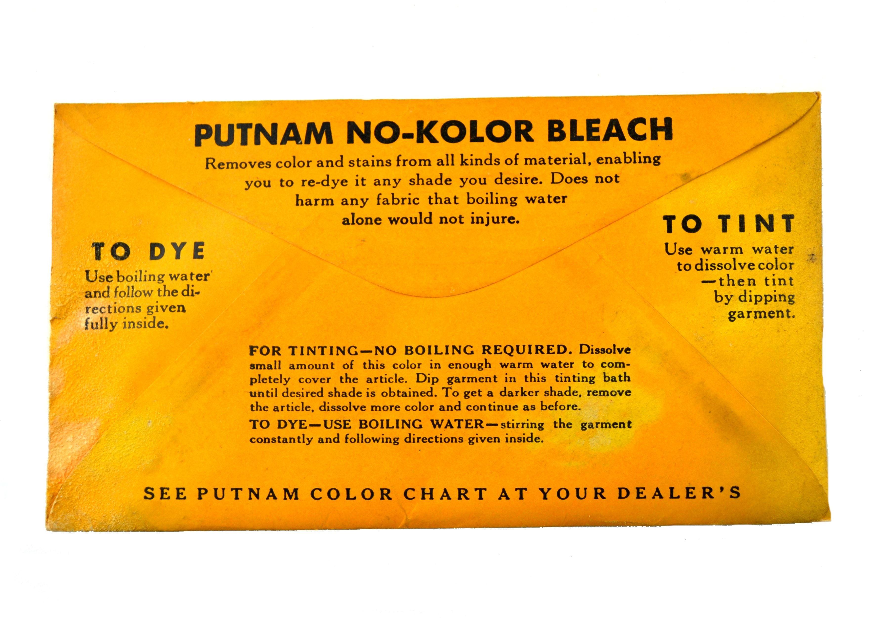 Vintage Putnam Fadeless Fabric Dyes and Tints Packet Choice - Avid Vintage