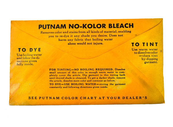 Vintage Putnam Fadeless Fabric Dyes and Tints Packet Choice