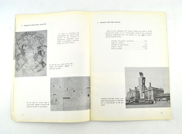 Report on 4-H Club Activities in the Republic of Korea July 1959 Book - Avid Vintage