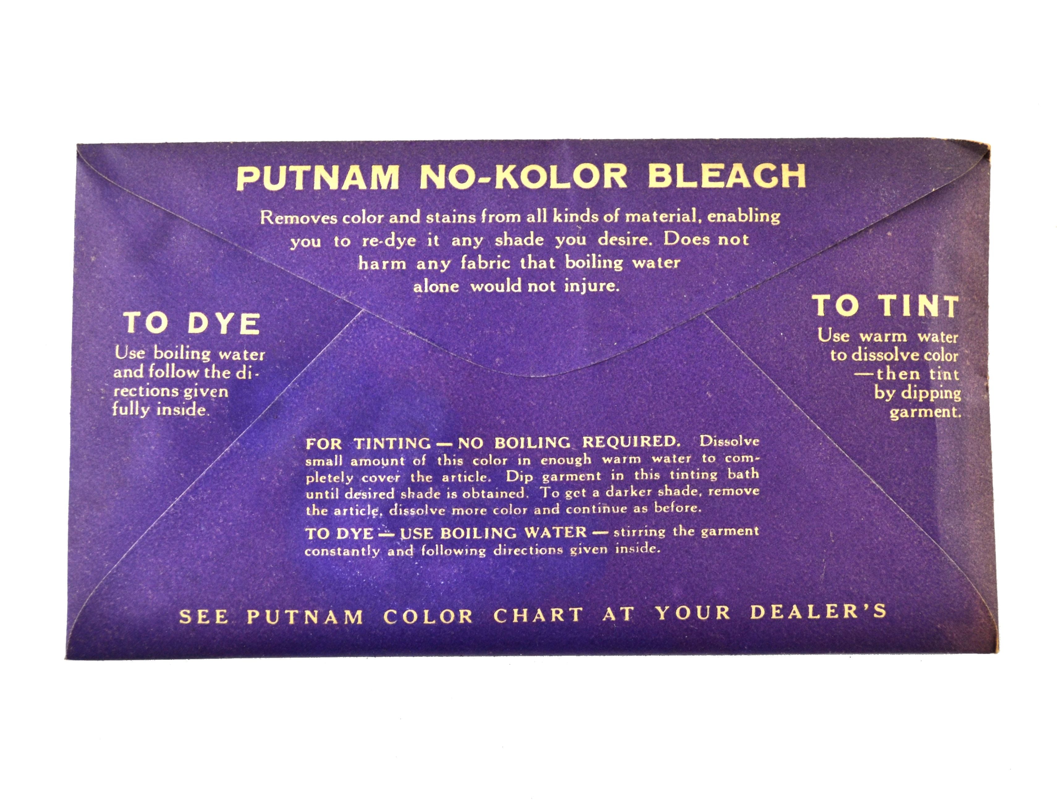Vintage Putnam Fadeless Fabric Dyes and Tints Packet Choice - Avid Vintage