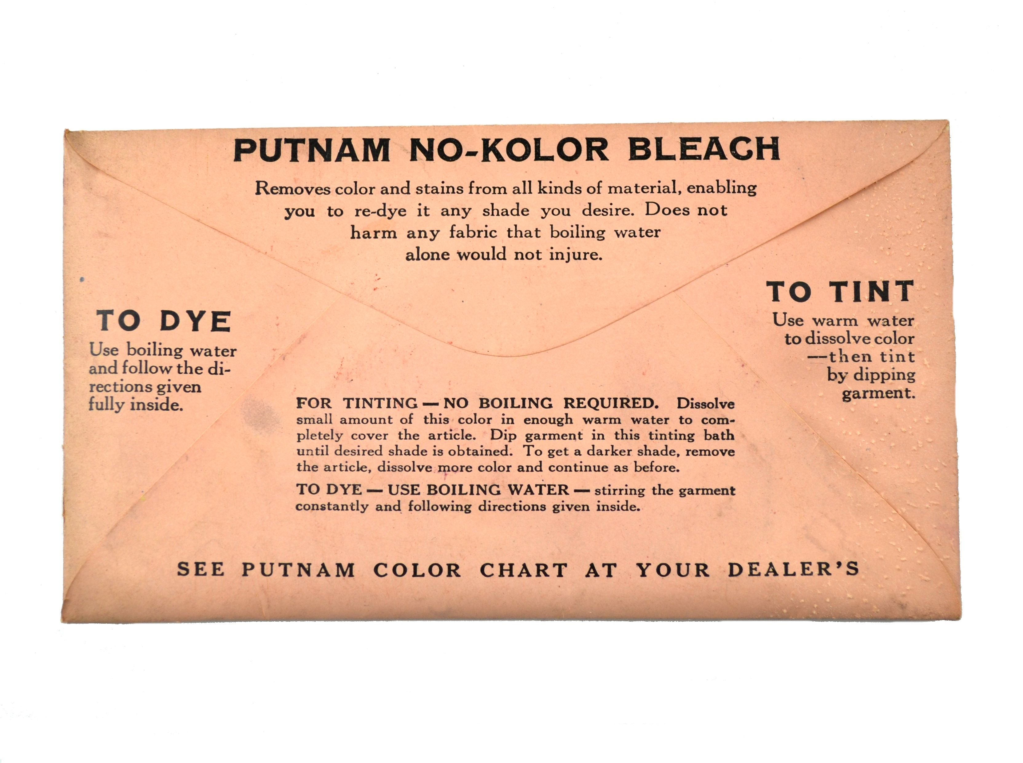 Vintage Putnam Fadeless Fabric Dyes and Tints Packet Choice - Avid Vintage