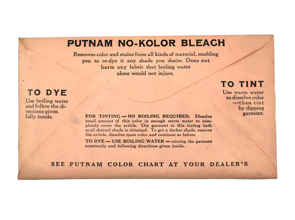 Vintage Putnam Fadeless Fabric Dyes and Tints Packet Choice