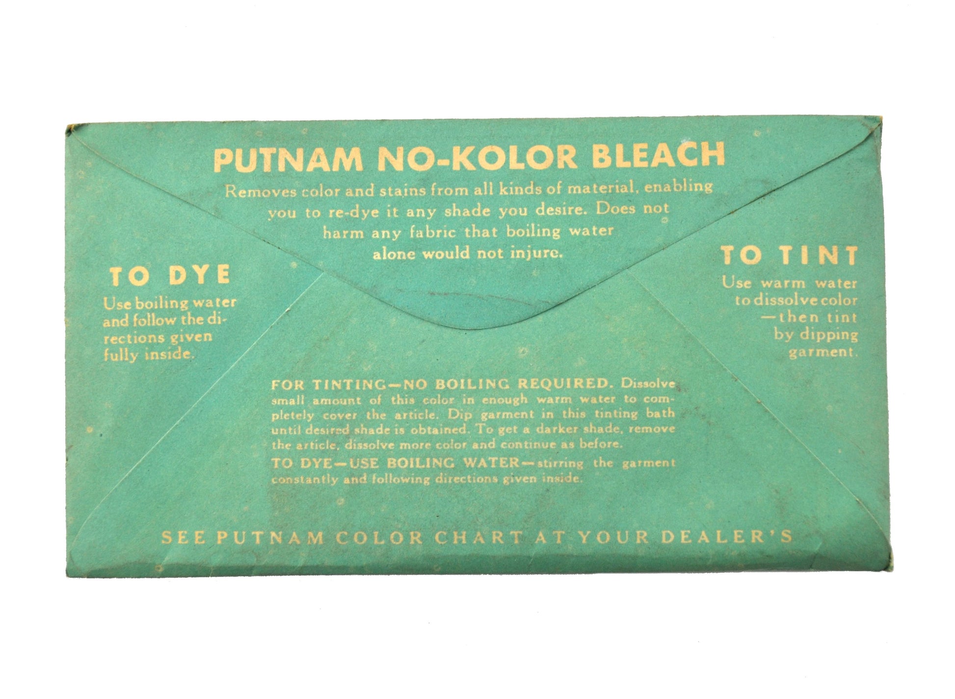 Vintage Putnam Fadeless Fabric Dyes and Tints Packet Choice - Avid Vintage