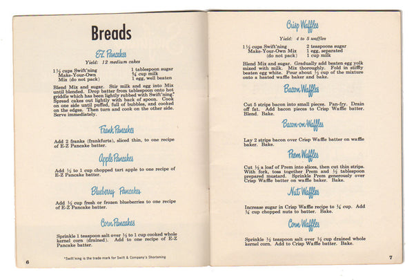 Vintage 1950 Cookbook 77 Recipes Using Swiftning by Martha Logan - Avid Vintage