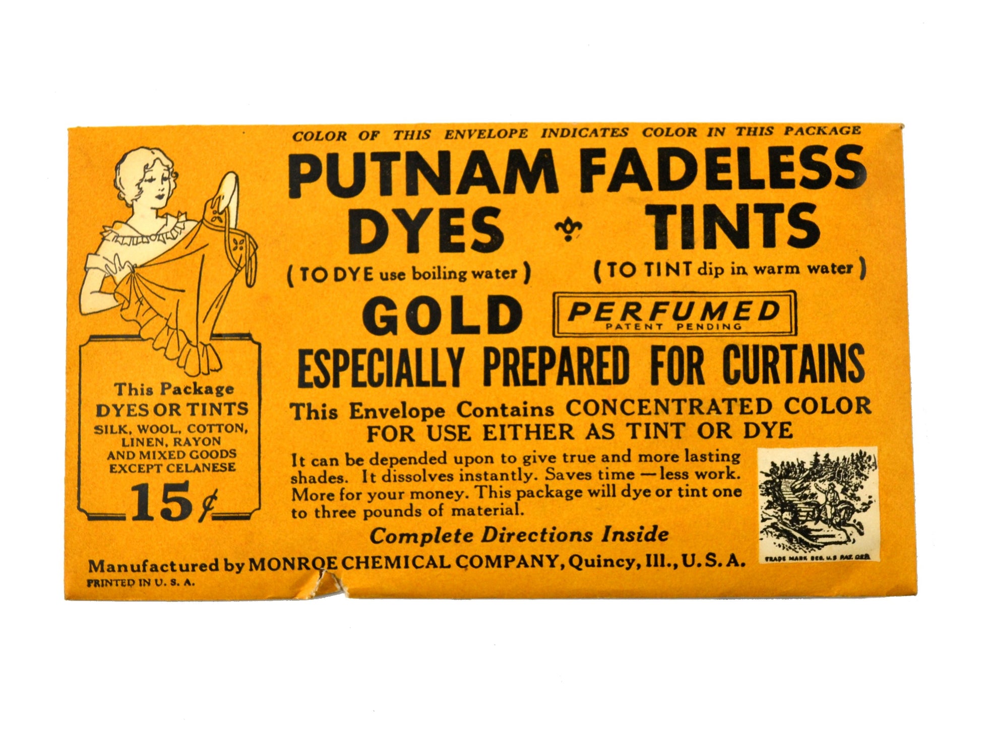 Vintage Putnam Fadeless Fabric Dyes and Tints Packet Choice - Avid Vintage