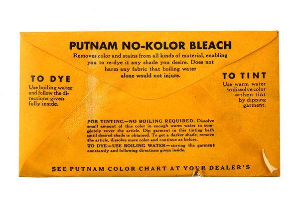 Vintage Putnam Fadeless Fabric Dyes and Tints Packet Choice