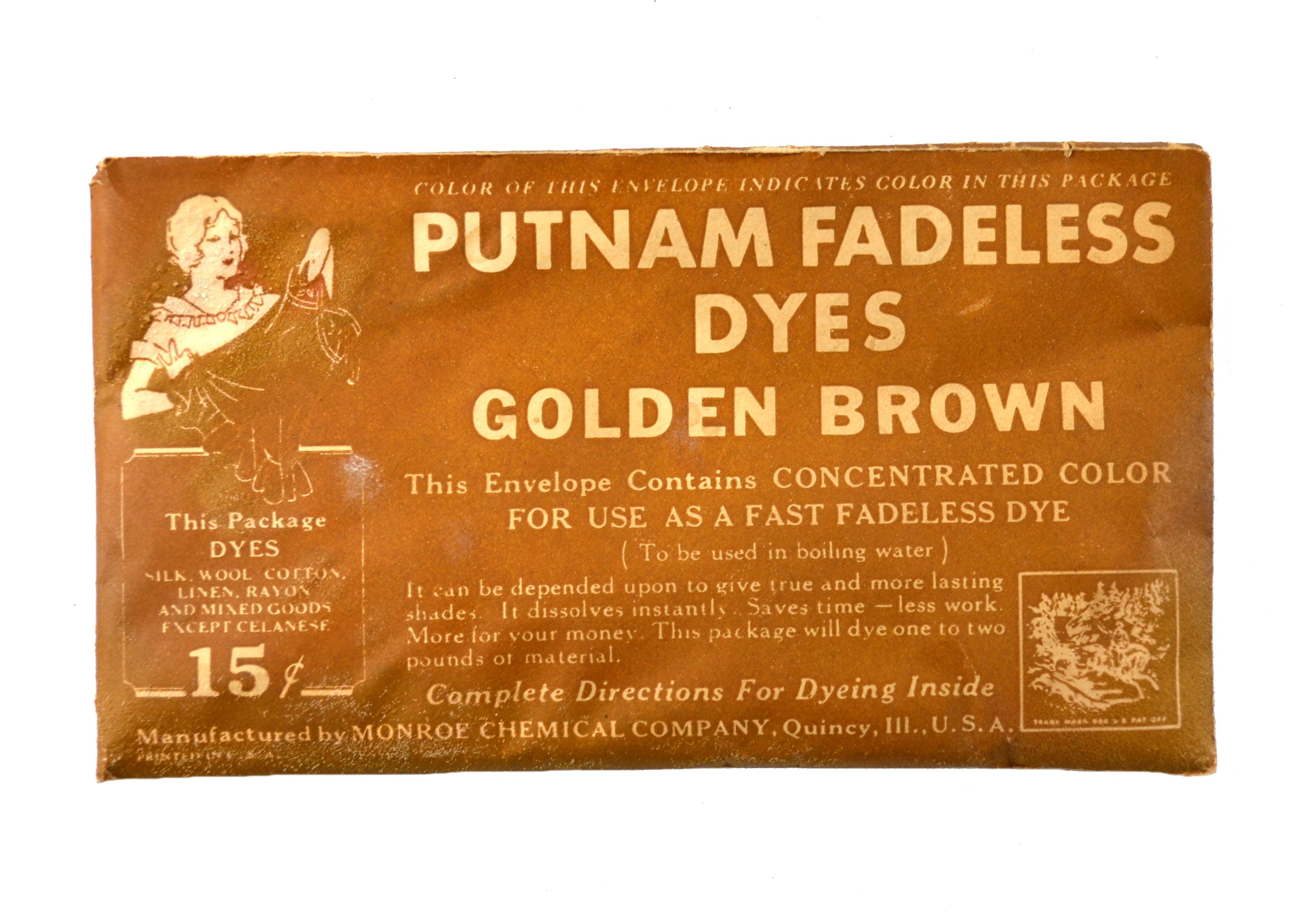 Vintage Putnam Fadeless Fabric Dyes and Tints Packet Choice - Avid Vintage