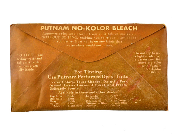 Vintage Putnam Fadeless Fabric Dyes and Tints Packet Choice