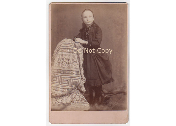 Antique Photo Identified as Anna Petterson Little Girl wearing Necklace Earrings and Watch - Avid Vintage