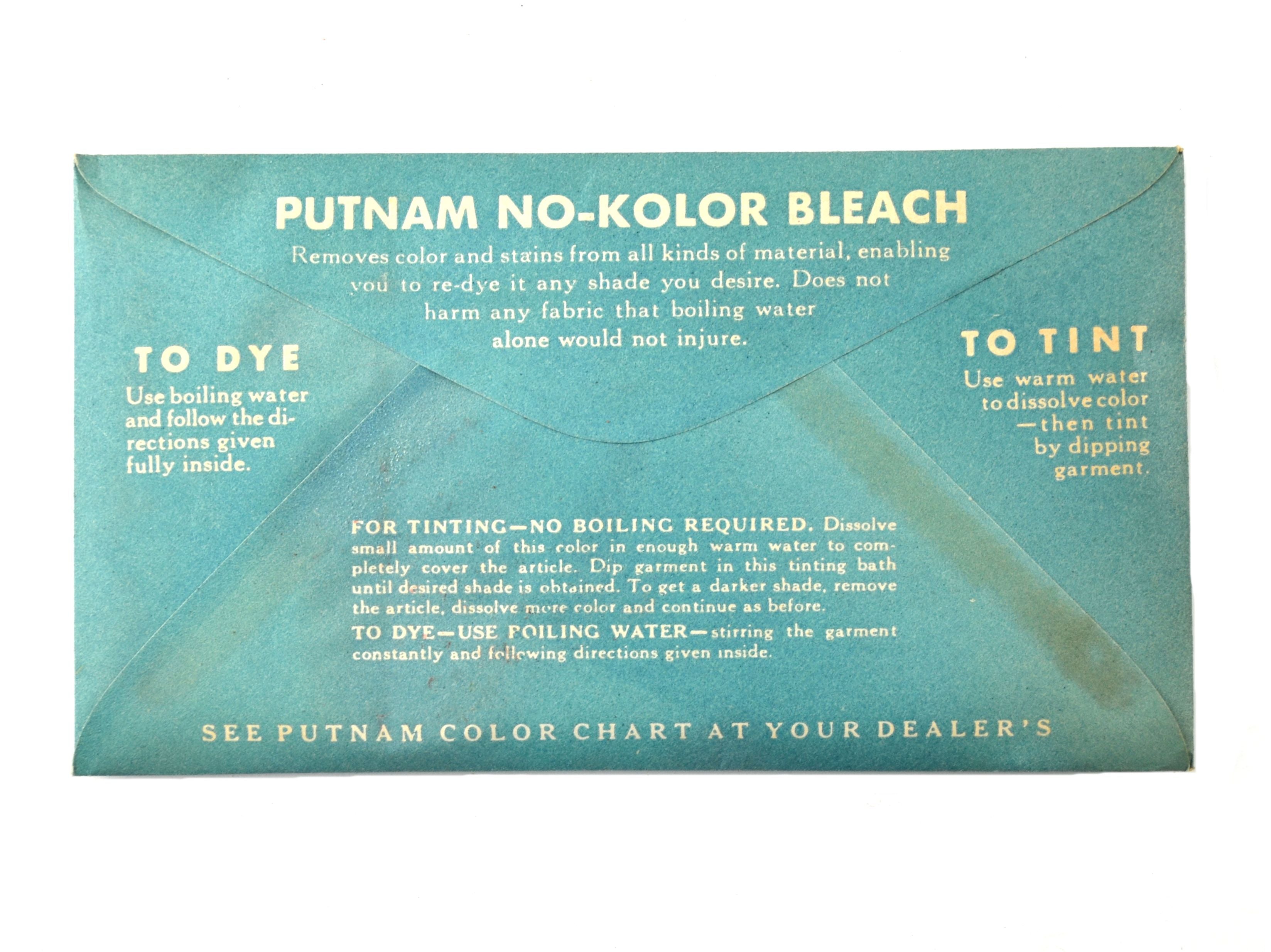 Vintage Putnam Fadeless Fabric Dyes and Tints Packet Choice - Avid Vintage
