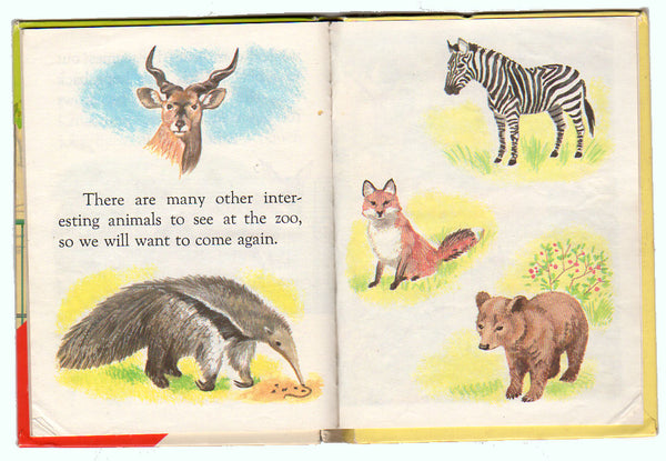 Vintage 1971 Hardcover Childrens Book A Walk in the Zoo Rand McNally 8173 - Avid Vintage