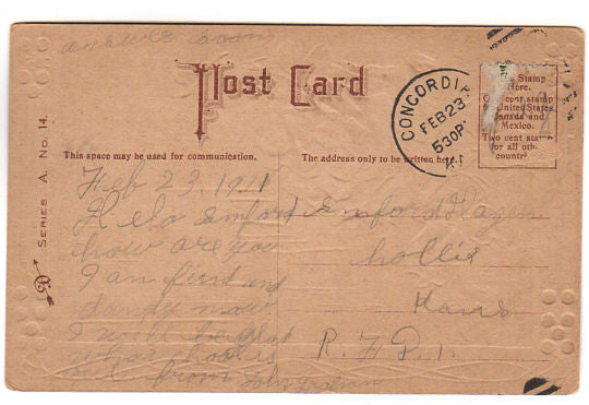 Vintage Happy Birthday Embossed Postcard All Good Wishes Pink Roses - Avid Vintage